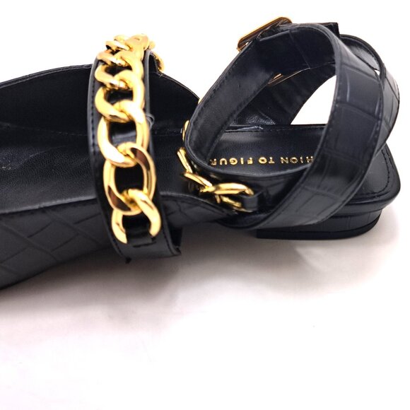 Fashion to Figure Aliza Women's Ankle Strap Flats - Size 8 - Picture 8 of 13